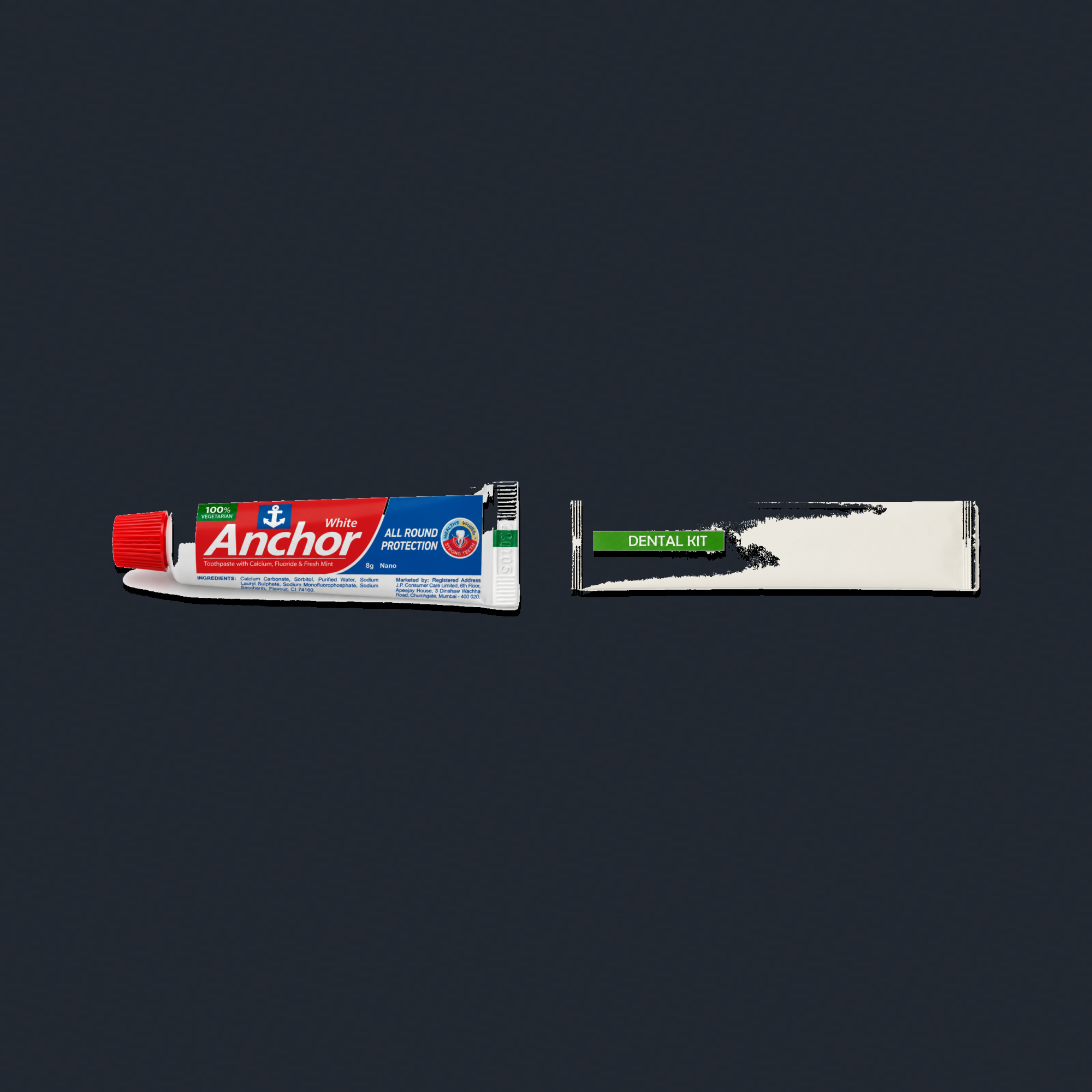 2 Wheat Straw Toothbrushes (Grey Bristles) + 1 Colgate Toothpaste with Dental Kit Pouch kit preview