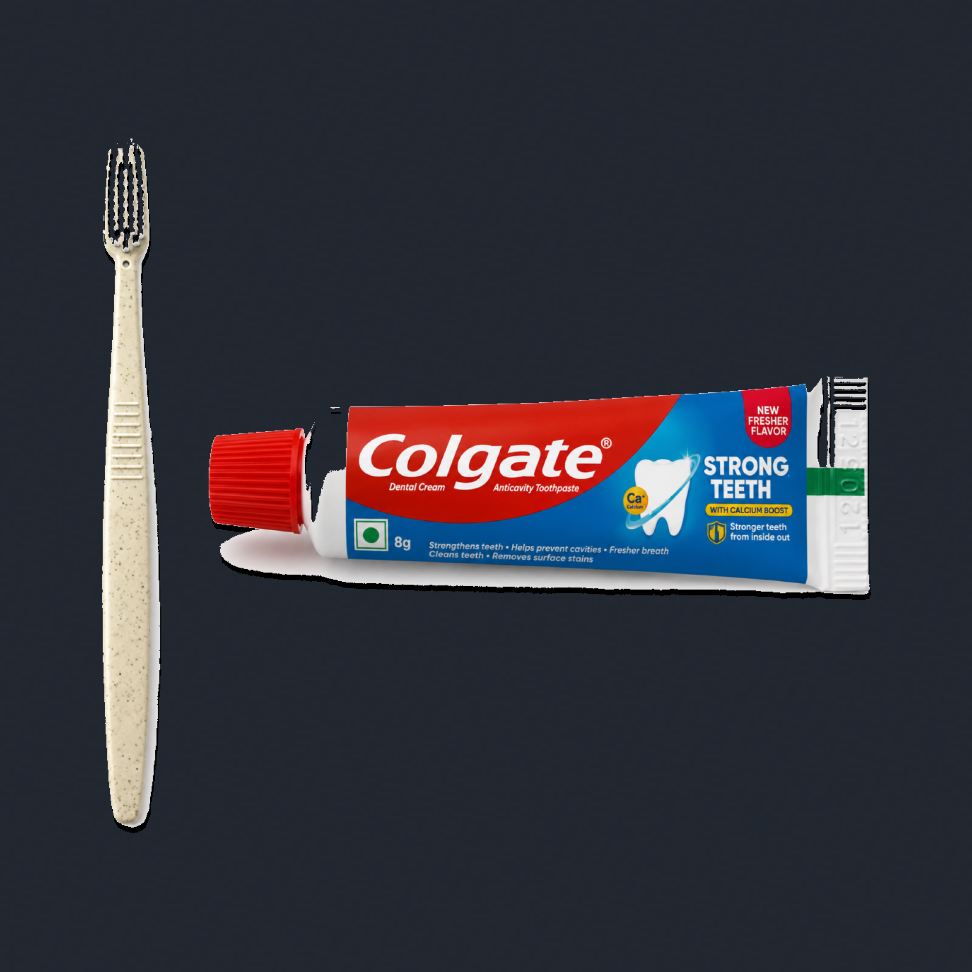 Wheatstow Tooth Brush White Bristles and Colgate kit preview